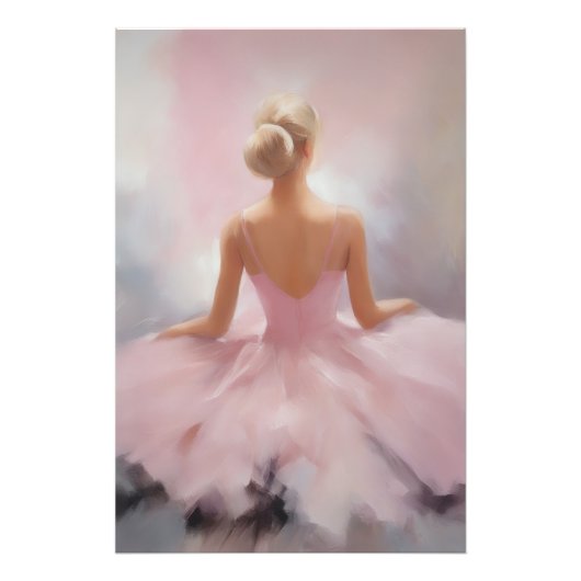Die gestrichene Ballerina in Rosa Fotodruck (Vorne)