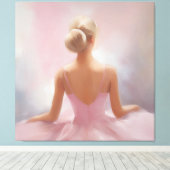 Die gestrichene Ballerina in Rosa Leinwanddruck (Insitu (Holzboden))