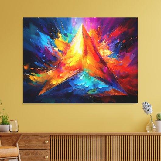 Die gestrichene Pyramide Leinwanddruck (Insitu (Wohnzimmer))