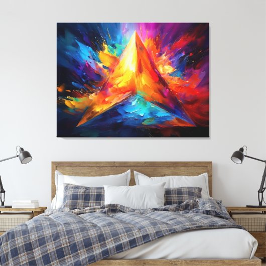 Die gestrichene Pyramide Leinwanddruck (Insitu (Schlafzimmer))