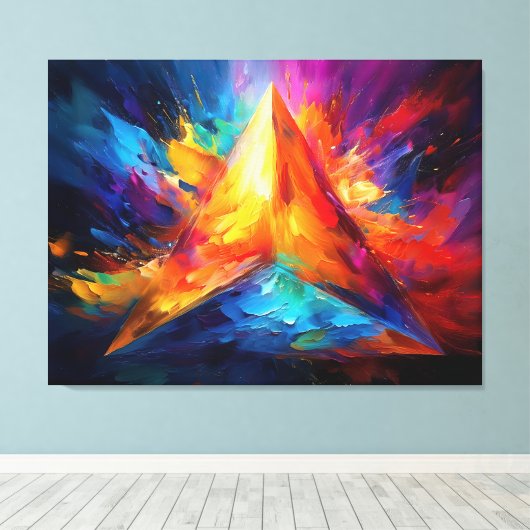 Die gestrichene Pyramide Leinwanddruck (Insitu (Holzboden))