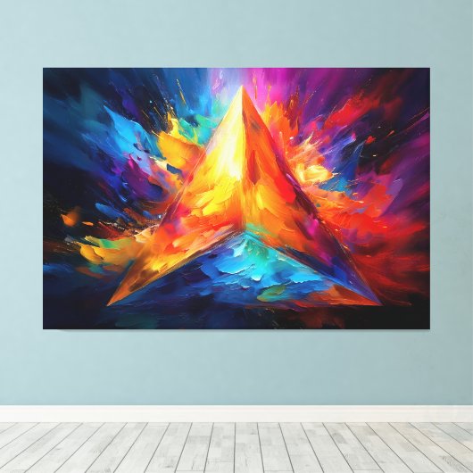 Die gestrichene Pyramide Leinwanddruck (Insitu (Holzboden))