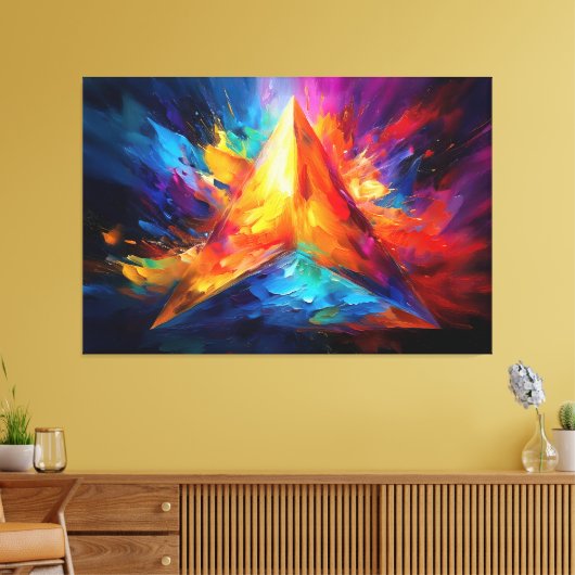 Die gestrichene Pyramide Leinwanddruck (Insitu (Wohnzimmer))