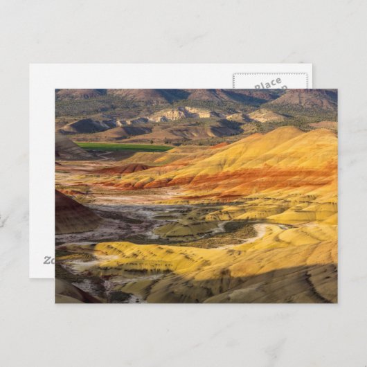 Die gestrichenen Hügel in den Fossilienbetten von Postkarte (Vorne/Hinten)