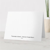 Die gestrige leerere Grußkarte Karte (Rückseite)