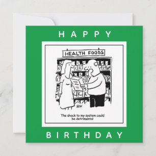 Die gesunde Ernährung könnte durch den Cartoon des Karte