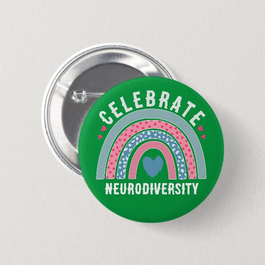 die Gesundheit der Neurobiodiversität würdigen Button (Vorne & Hinten)