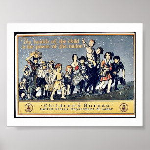 Die Gesundheit des Kindes ist der Power der Nation Poster