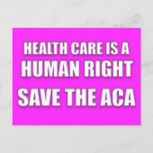 Die Gesundheitsfürsorge ist ein Menschenrecht, das Postkarte (Vorderseite)
