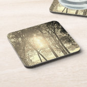 Die Getränke-Coaster Sun und Bäume Getränkeuntersetzer (Linke Seite)