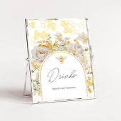 Die Getränke der Blütenbiene aus Gold helfen Ihnen Poster