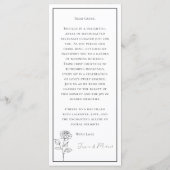 Die GETRÄNKE + schöner Text Zeitlos blühen Menükarte (Rückseite)