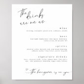 Die Getränke sind auf uns Minimalistisch Drinks un Poster (Vorne)