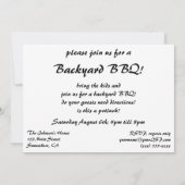 Die Getränke von Vincent van Gogh Einladung (Rückseite)