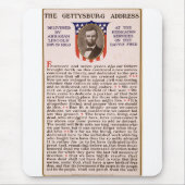 Die gettysburg-Adresse durch Abraham Lincoln 1863 Mousepad (Vorne)