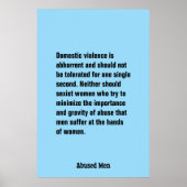 Die Gewalt im Inland ist abschreckend und sollte . Poster (Vorne)