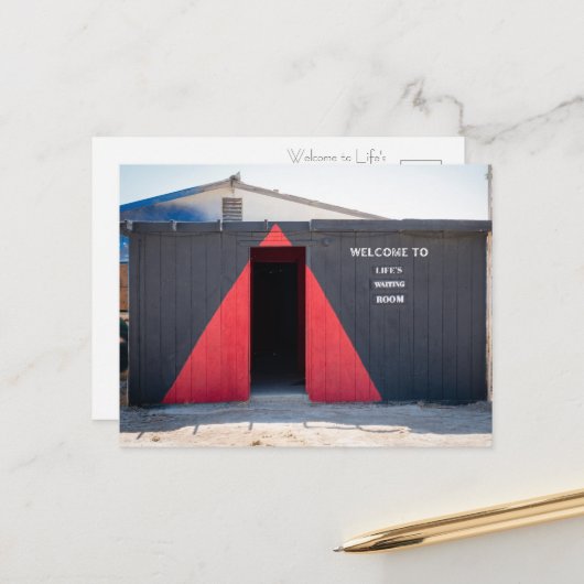 Die Gewartet Postkarte des Lebens (Vorderseite/Rückseite Beispiel)