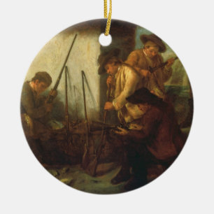 Die Gewehre (Öl auf Leinwand) vorbereiten Keramik Ornament