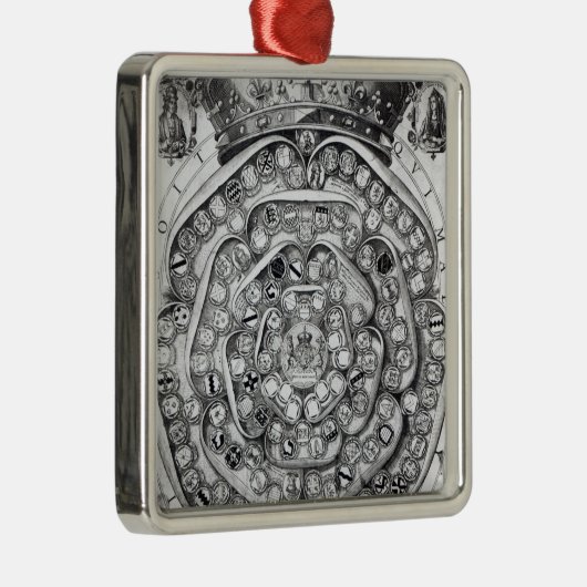 Die Gewerkschaft der Rosen der Familien Silbernes Ornament (Rechts)