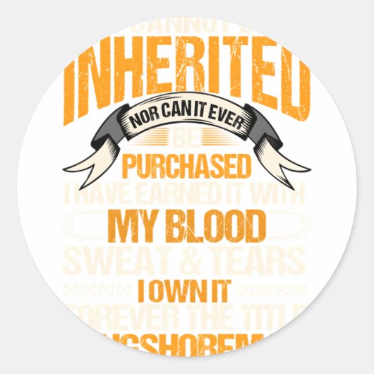 Die Gewerkschaft Longshore Ilwu ist stolz im Besit Runder Aufkleber (Vorderseite)