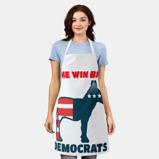 Die Gewinner der großen Demokraten Schürze (Getragen)
