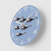 Die Gewittervögel Runde Wanduhr (Winkel)