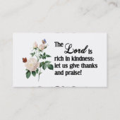 Die Gewohnheits-Visitenkarte Lord-Is Rich In Visitenkarte (Rückseite)