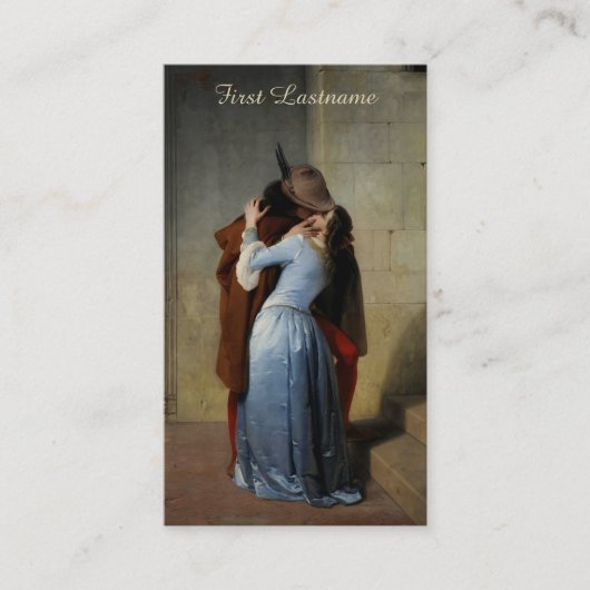 Die Gewohnheits-Visitenkarten des Kusses/IL Bacio Visitenkarte (Vorderseite)