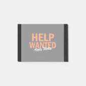 Die gewollte Hilfe treffen innen zu Post-it Klebezettel (Vorderseite)