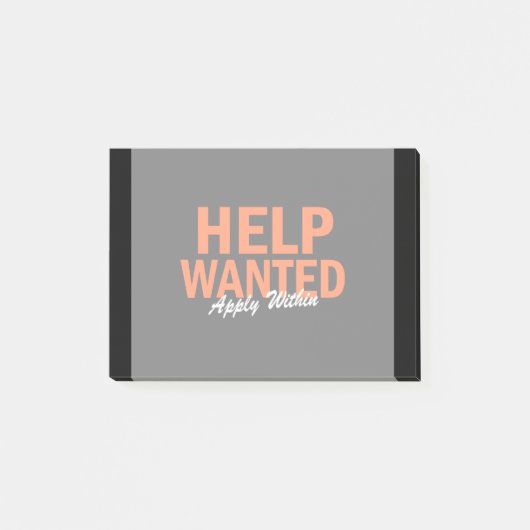 Die gewollte Hilfe treffen innen zu Post-it Klebezettel (Vorderseite)