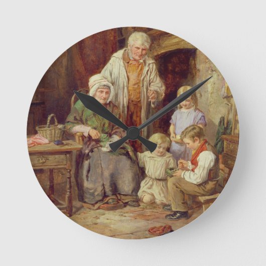 Die gewordenen Vögel Runde Wanduhr (Vorderseite)