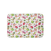 die gezeichnete Hand trägt Muster Früchte Badematte (Vorderseite)