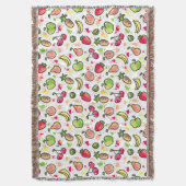 die gezeichnete Hand trägt Muster Früchte Decke (Vorderseite Vertikal)