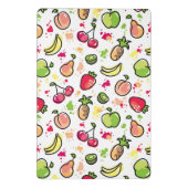 die gezeichnete Hand trägt Muster Früchte Mini Klemmbrett (Rückseite)