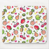 die gezeichnete Hand trägt Muster Früchte Mousepad (Vorne)