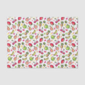 die gezeichnete Hand trägt Muster Früchte Seidenpapier (Vorderseite)