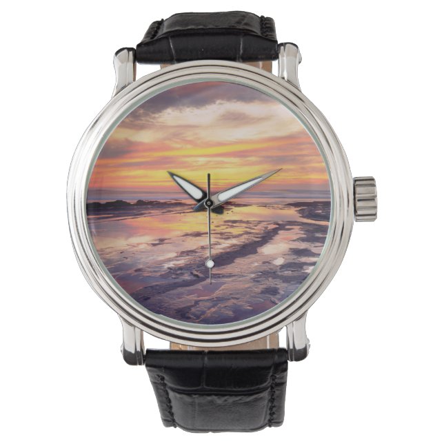 Die Gezeitenpools der Sunset Cliffs Armbanduhr (Vorderseite)