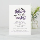 Die Ghostest mit dem modernsten Halloween-Party Einladung (Stehend Vorderseite)