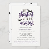 Die Ghostest mit dem modernsten Halloween-Party Einladung (Vorne/Hinten)