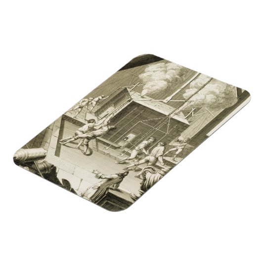 Die Gießerei eines Bildhauers aus der "Enzyklopädi Magnet (Linke Seite)