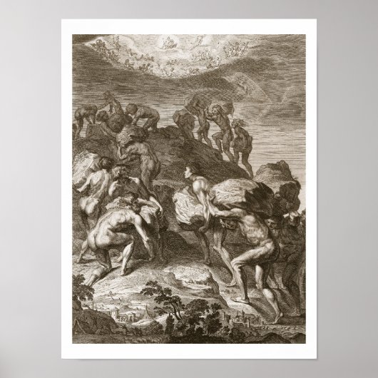 Die Giganten versuchen, den Himmel zu skalieren, i Poster (Vorne)