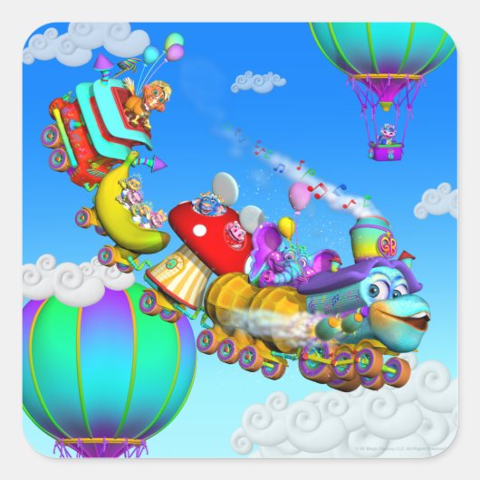 Die GiggleBly-Zugkleber Quadratischer Aufkleber (Vorderseite)