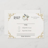 Die Gilded Garden Wedding RSVP Card (Vorne/Hinten)