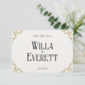 Die Gilded Garden Wedding Save the Date Card (Stehend Vorderseite)