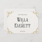 Die Gilded Garden Wedding Save the Date Card (Vorne/Hinten)