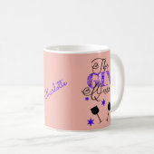 Die Gin Queen Pink stilvoll Kaffeetasse (VorderseiteRechts)