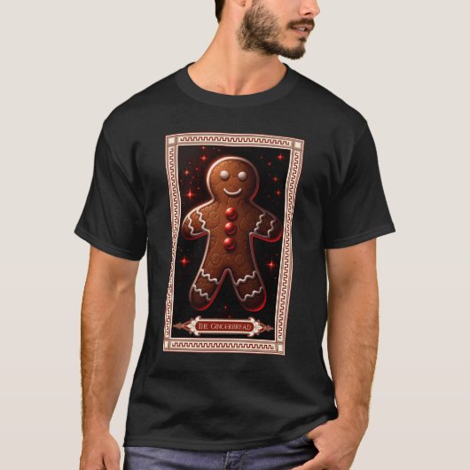 Die Gingerbread Man Tarot Card T-Shirt (Vorderseite)