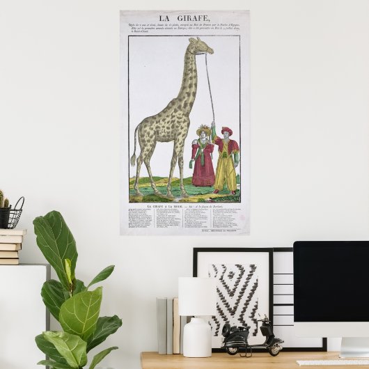 Die Giraffe für den König Poster (Heimbüro)