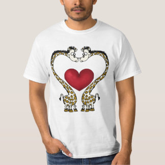 Die Giraffe-Männer T Shirt-Valentinsgrüße, Junge, T-Shirt