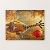 Die Giraffe und der rote Luftballon Puzzle (Horizontal)